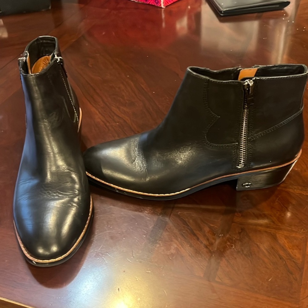 Coach booties.  Size 8   Black leather